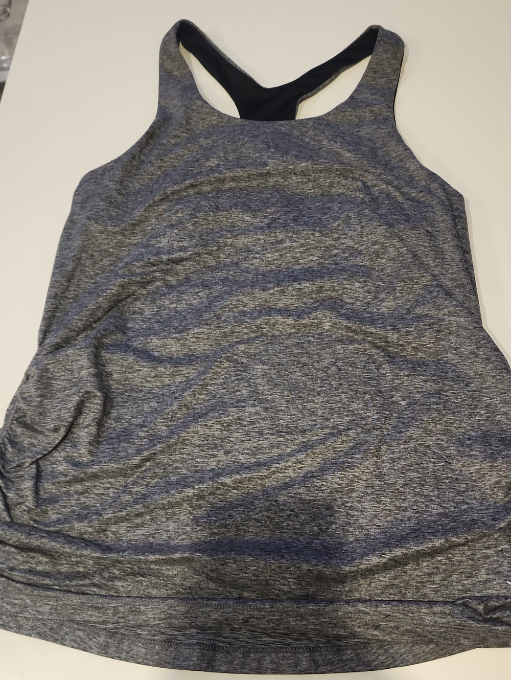 Old Navy Heathered Gray Racerback Tank Top